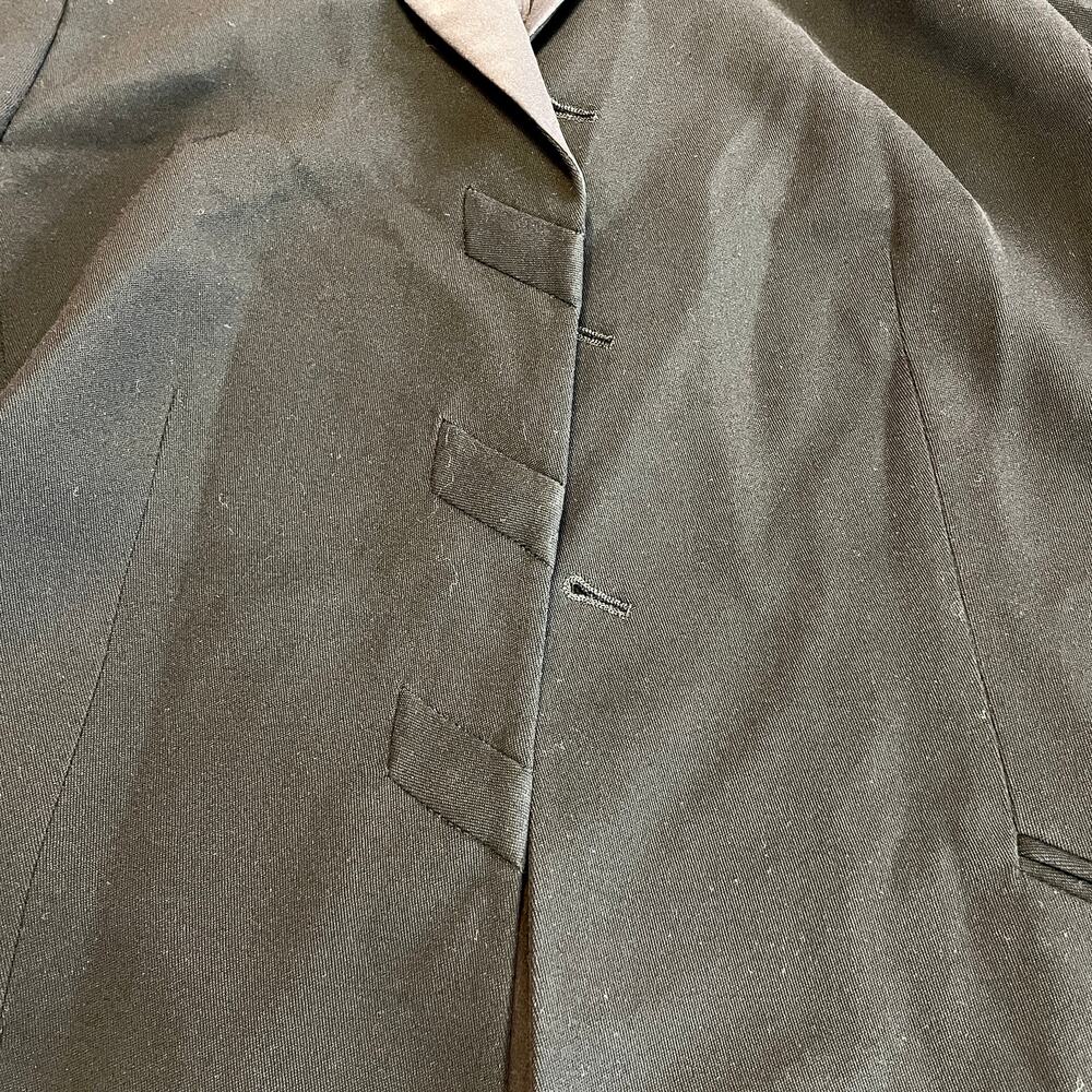 Armani Collezioni Black Military Satin Trim Lined Made in Italy Blazer 8 - Picture 6 of 11
